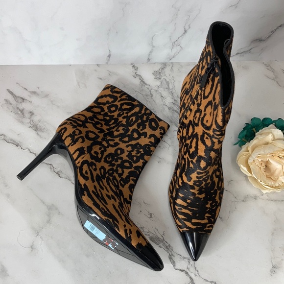 Calvin Klein Shoes - Calvin Klein Ravie Pointy Cap Toe Bootie, Size 11 M - Brown